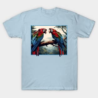 Exotic Colorful Macaws T-Shirt